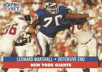 Leonard Marshall New York Giants 1991 Pro set NFL #67